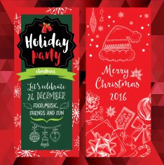 Christmas party invitation Holiday card N11
