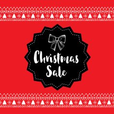 Christmas sale invitation flyer with graphic N10