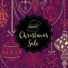 Christmas sale invitation flyer with graphic N12