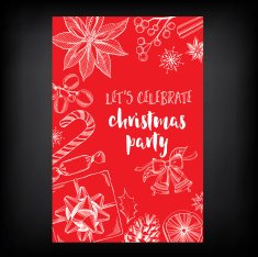 Vector merry christmas poster design N5