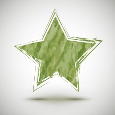 Vector background with grunge camouflage star