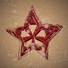 Vector background with grunge red star
