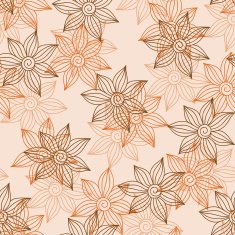 Henna MehendyTattoo Seamless Pattern on a brown background N5