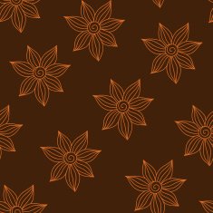Henna MehendyTattoo Seamless Pattern on a brown background N7