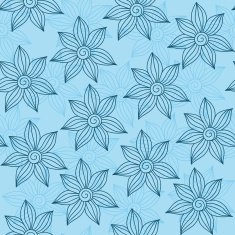 Henna MehendyTattoo Seamless Pattern on a blue background N3