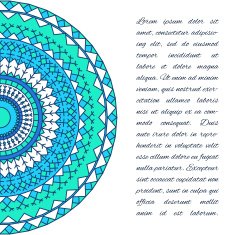 Ornamental handmade ethnic card template Lace abstract artwork background N5