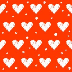 Doodle romantic love seamless pattern background Hand drawn simple illustration N3