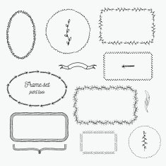 hand drawn set of frames N2