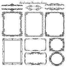 Set of Vintage Ornamental border and frames