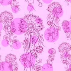 Hand drawn jellyfish Vector illustration Henna Mehendi Tattoo N2