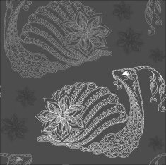 Seamless pattern of cartoon snails