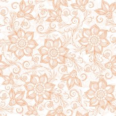 Henna Mehendi Tattoo Doodles Seamless Pattern on a white