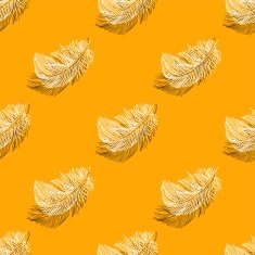 Seamless pattern with feathers