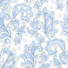 Seamless Paisley pattern in indian style Floral vector illustration