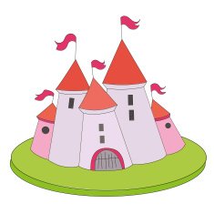 Cartoon castle vector illustration N2