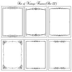 Set of vintage decorative borders