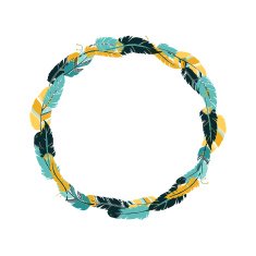 Vector Hand drawn Feathers wreath
