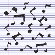 Simple doodle of some music notes