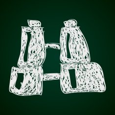 Simple doodle of a pair binoculars