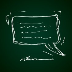 Simple doodle of a speech bubble N6