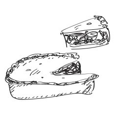 Simple doodle of a pie