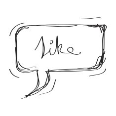 Simple doodle of a speech bubble N7
