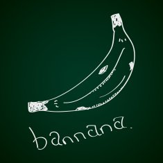 Simple doodle of a banana