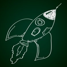 Simple doodle of a rocket