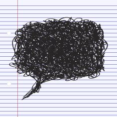 Simple doodle of a speech bubble N8