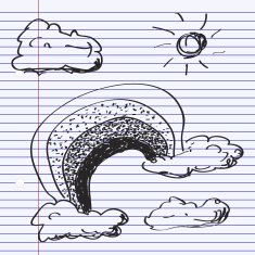 Simple doodle of a rainbow