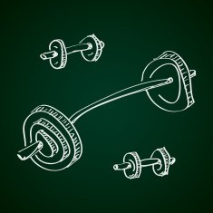 Simple doodle of a dumbell