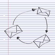 Simple doodle of a letter