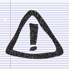 Simple doodle of a caution sign N2