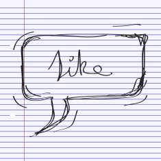 Simple doodle of a speech bubble N9