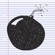 Simple doodle of a bomb