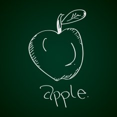 Simple doodle of an apple