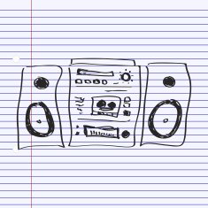 Simple doodle of a hifi