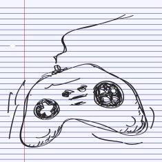 Simple doodle of a game controller