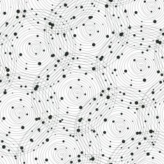 Seamless hand-drawn pattern with gray spirals Vector illustrati N5