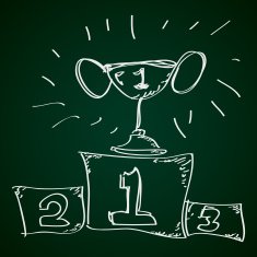 Simple doodle of first place