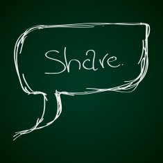 Simple doodle of a speech bubble N10