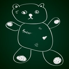 Simple doodle of a teddy bear