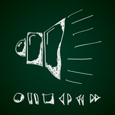 Simple doodle of a speaker