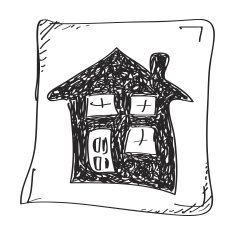 Simple doodle of a house N2
