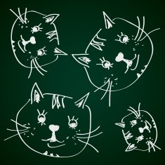 Simple doodle of a cat
