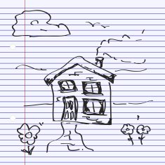 Simple doodle of a house N3