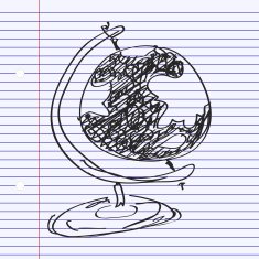 Simple doodle of a globe