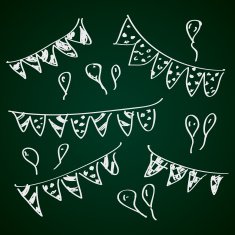 Simple doodle of some bunting