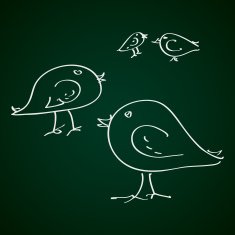 Simple doodle of some birds