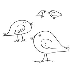 Simple doodle of some birds N2